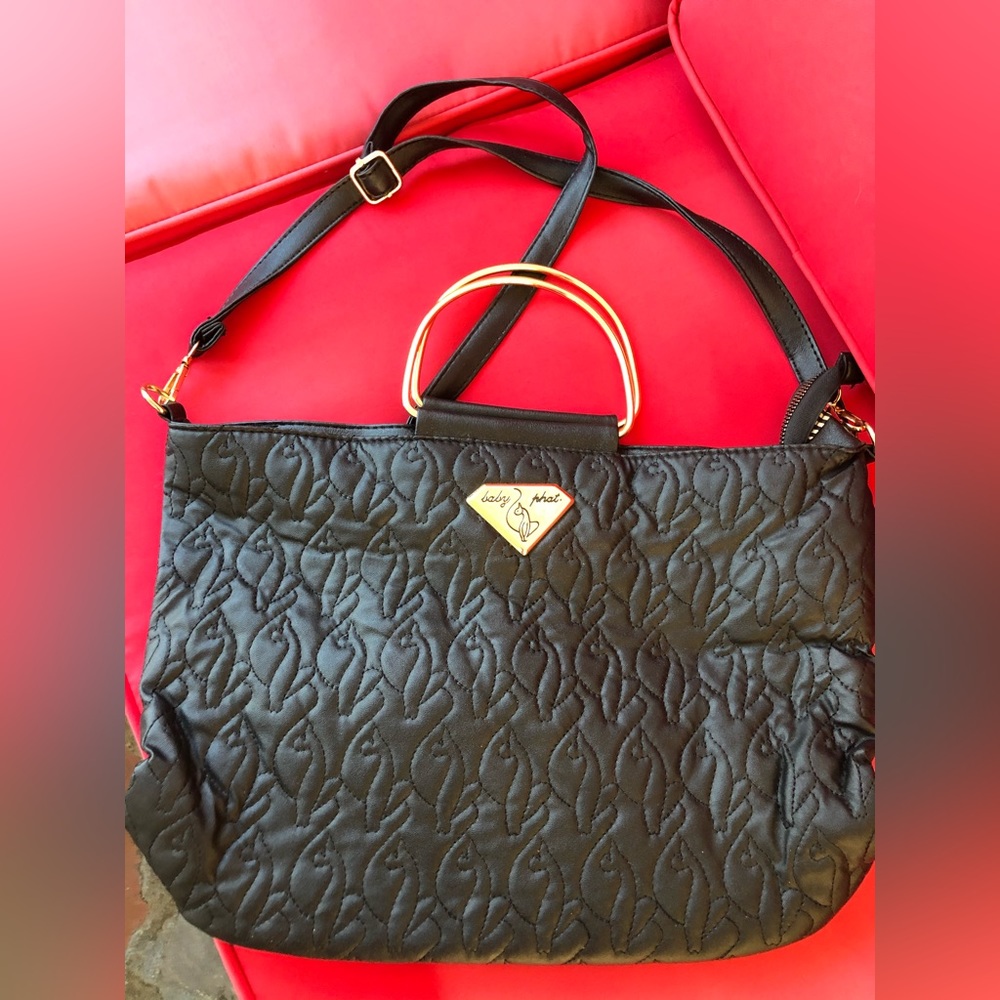 Baby phat black purse with gold detail